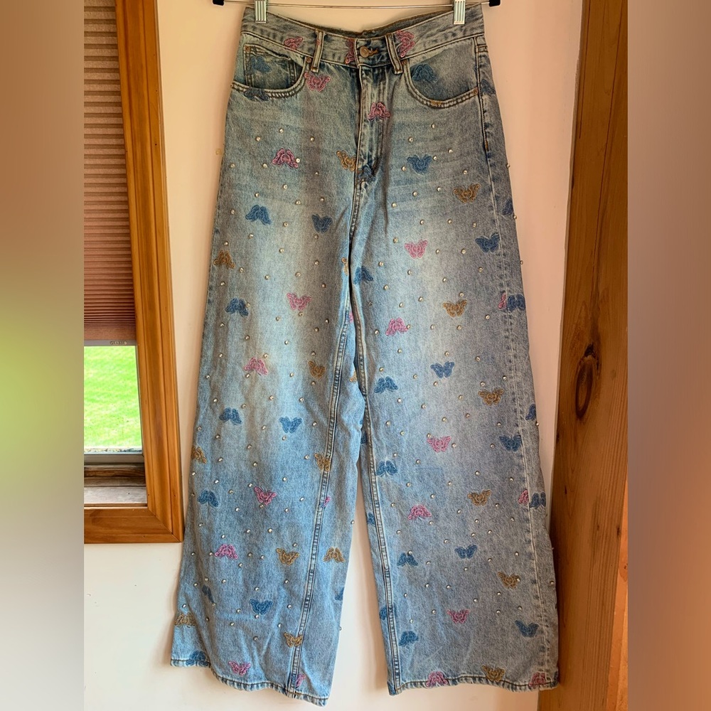 Urban Outfitters BDG Skater Baggy Jean in Butterfly Print